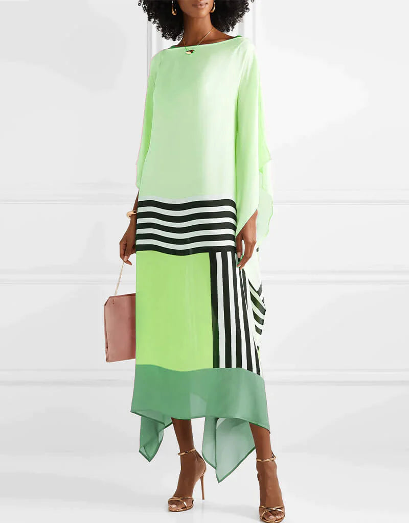 Alberte® | Elegant Kaftan med Geometrisk Print