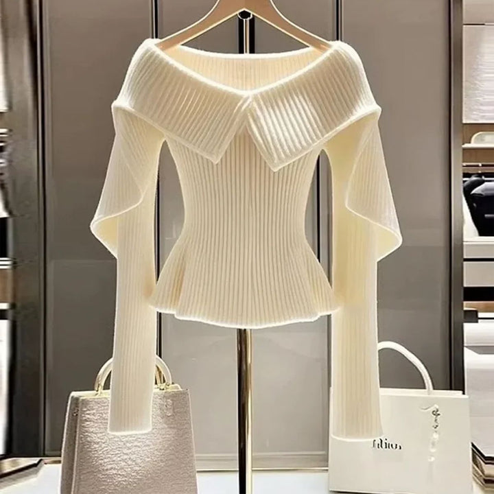 Romana® | Vintage Pullover i Elfenben med lange ærmer
