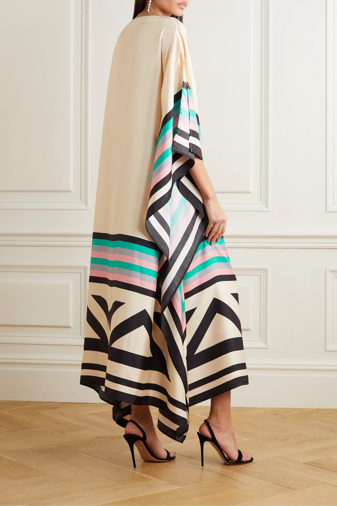 Alberte® | Elegant Kaftan med Geometrisk Print