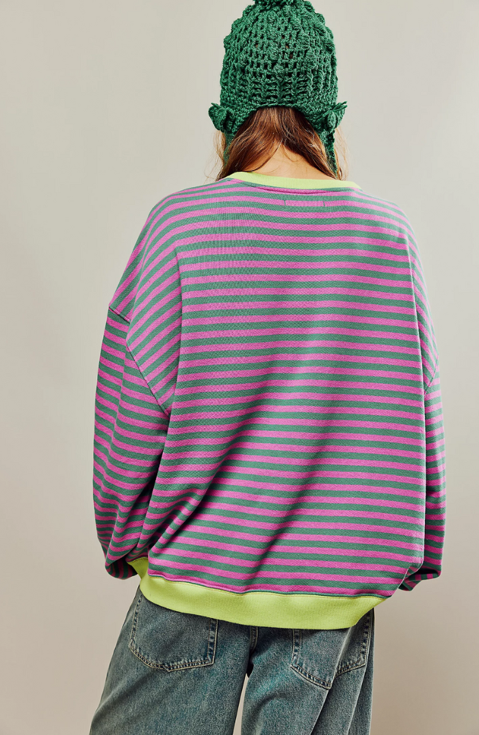 Brigitte® | Stribet Oversized Pullover