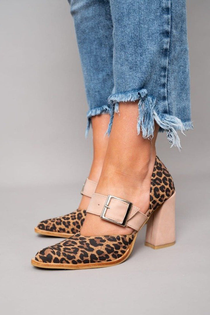 Bianca | Leopardlæder Sandaler