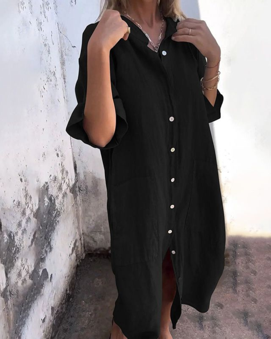Lona® | Ibiza Style Casual Skjortekjole