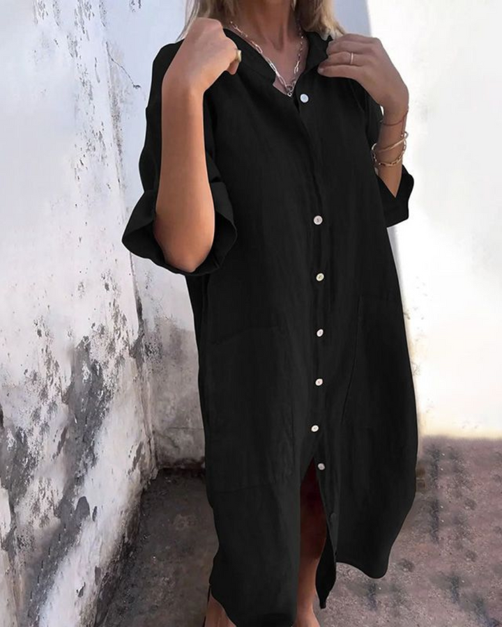 Lona® | Ibiza Style Casual Skjortekjole