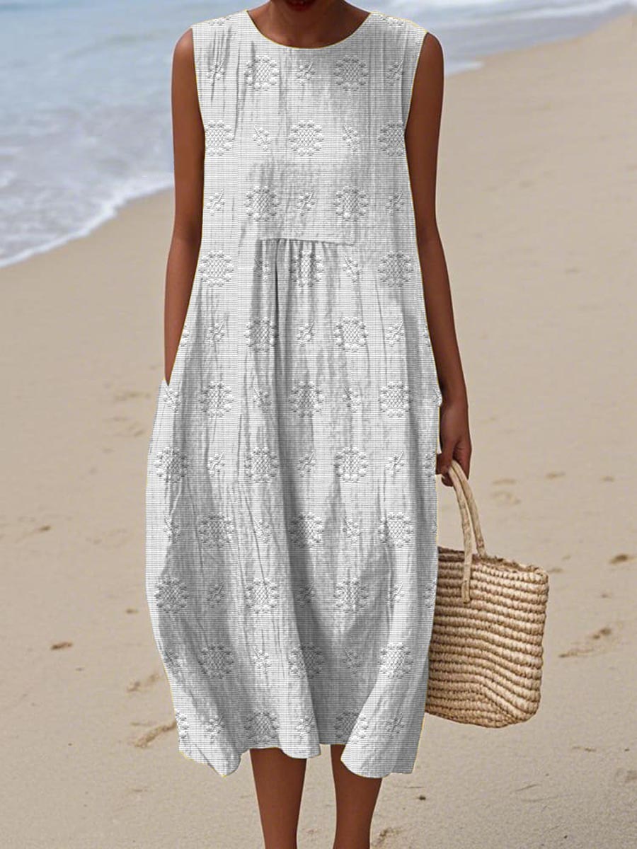 Helga® | LET COTTON-LINEN KJOLLE MED MINIMALISTISK CHARME