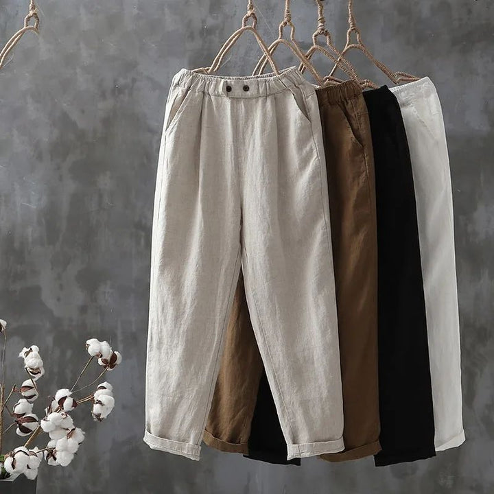 Ingrid® | Bomuld Og Linned Behagelige Casual Bukser