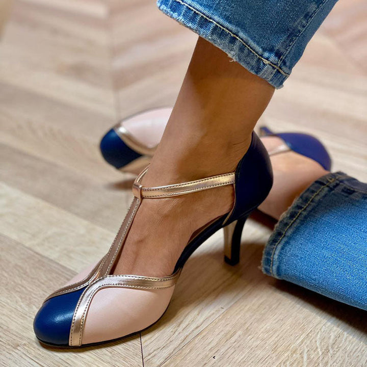 Elva® | Farverige og komfortable T-strap pumps med rund tå