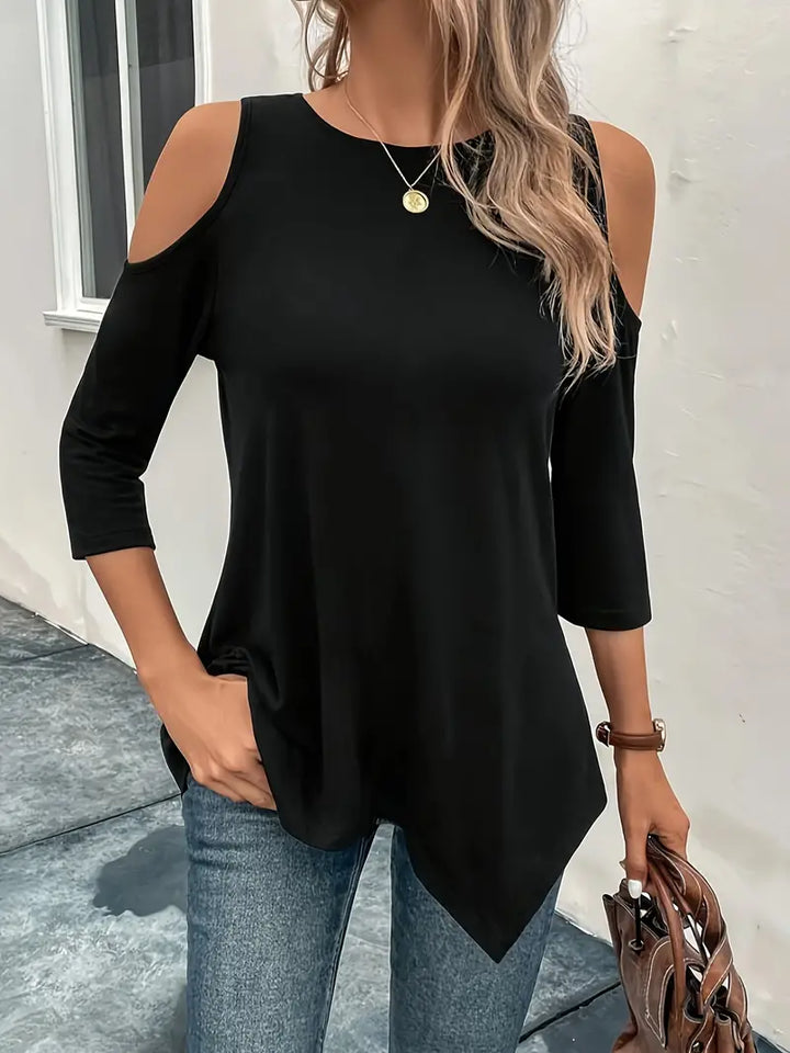 Henriette® | Asymmetrisk Top med Bare Skuldre – Forår & Sommer Stil til Kvinder