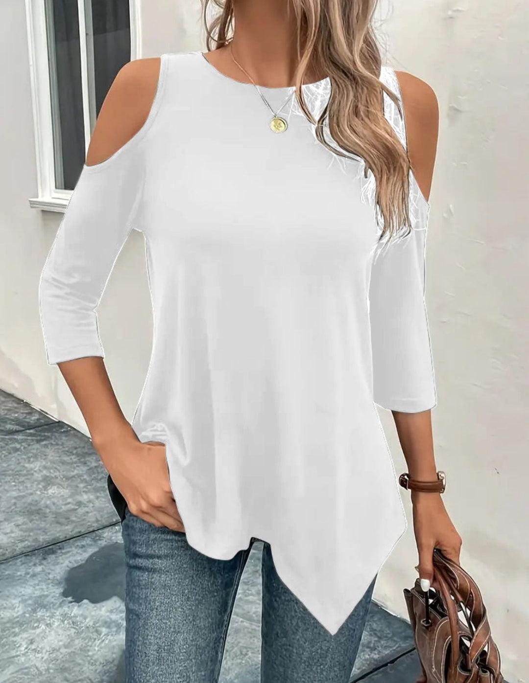 Henriette® | Asymmetrisk Top med Bare Skuldre – Forår & Sommer Stil til Kvinder