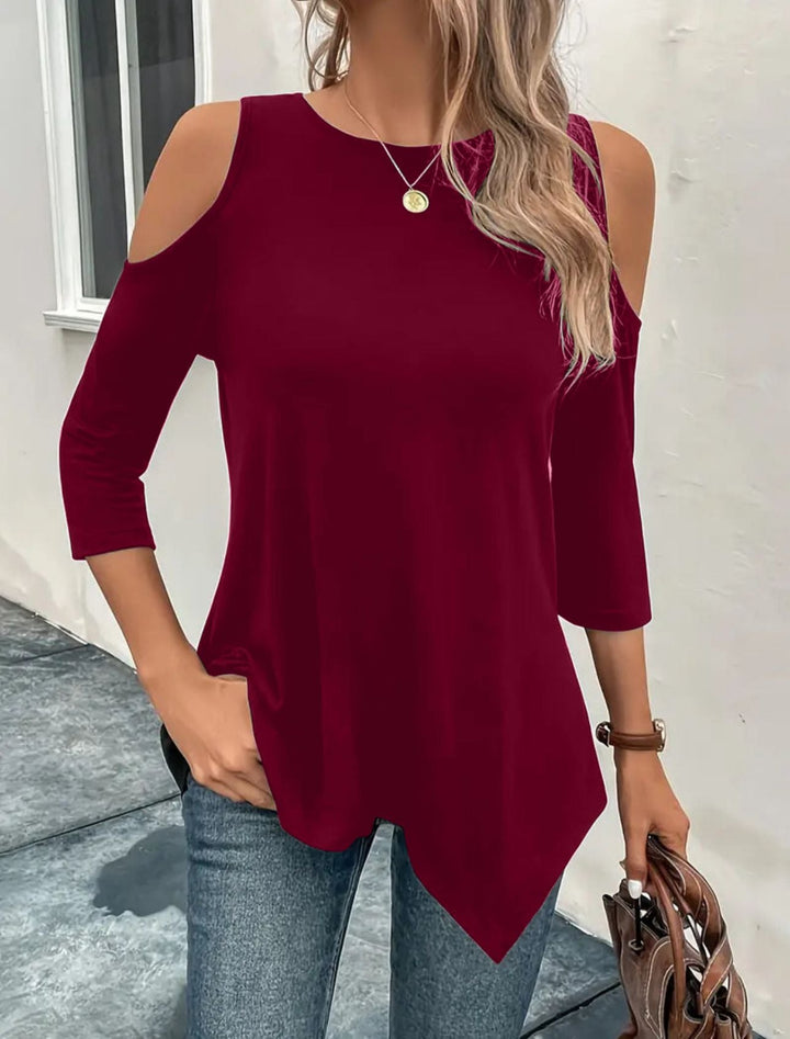 Henriette® | Asymmetrisk Top med Bare Skuldre – Forår & Sommer Stil til Kvinder