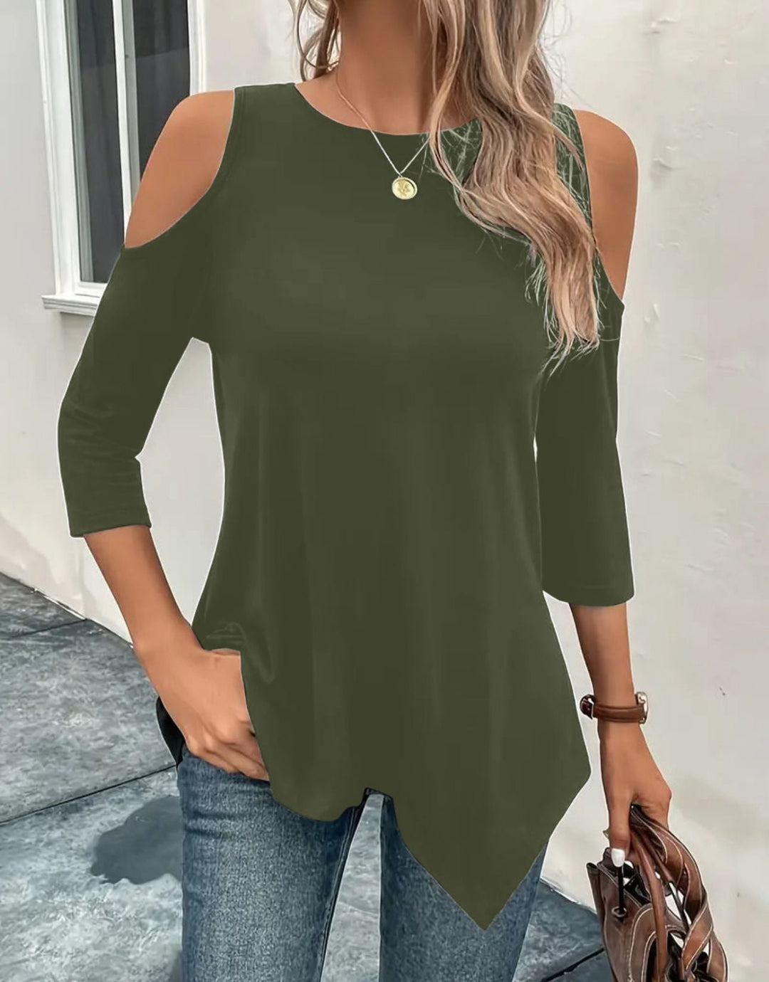 Henriette® | Asymmetrisk Top med Bare Skuldre – Forår & Sommer Stil til Kvinder
