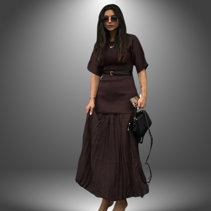 Alberte® | Plisseret Maxi Kjole