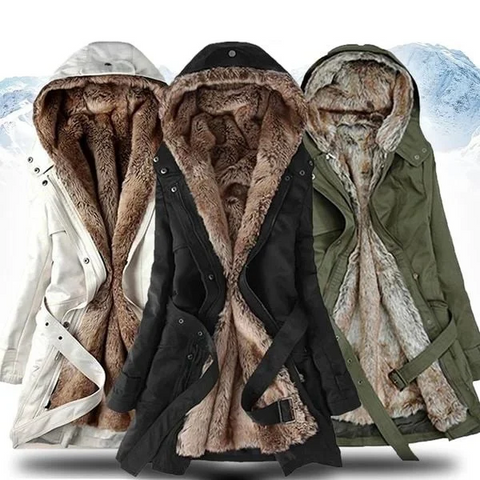 Inger™ | Stilfuld Frakke med Faux Pelsfor
