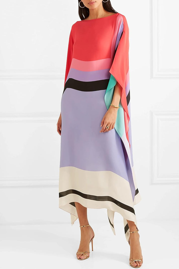 Alberte® | Elegant Kaftan med Geometrisk Print