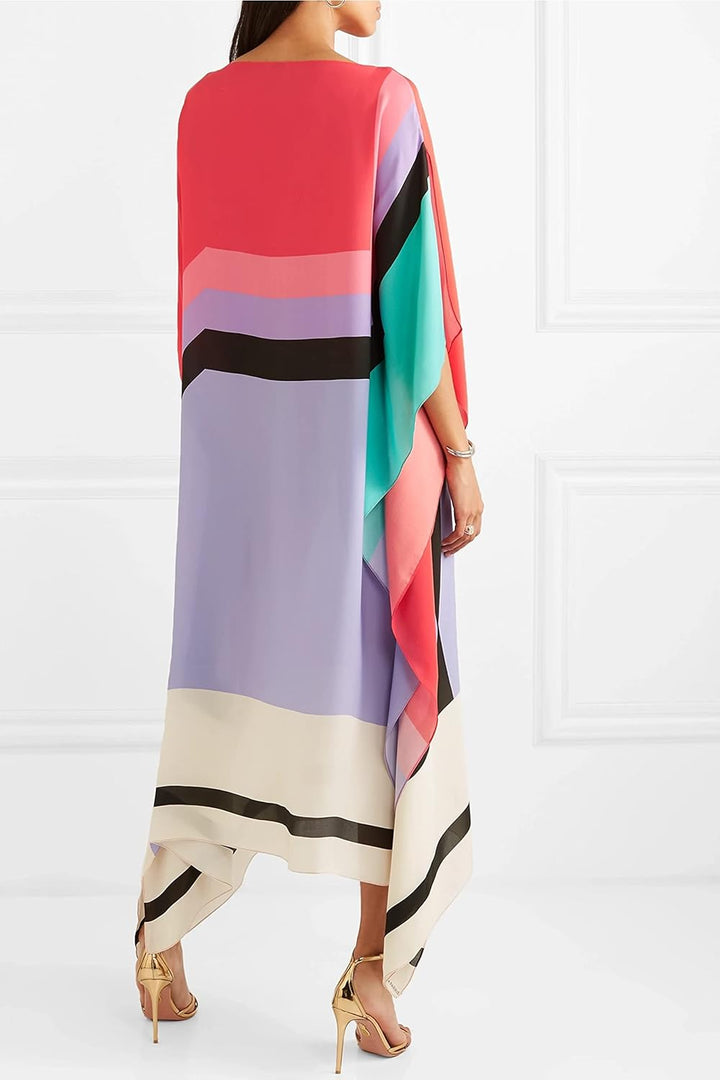 Alberte® | Elegant Kaftan med Geometrisk Print