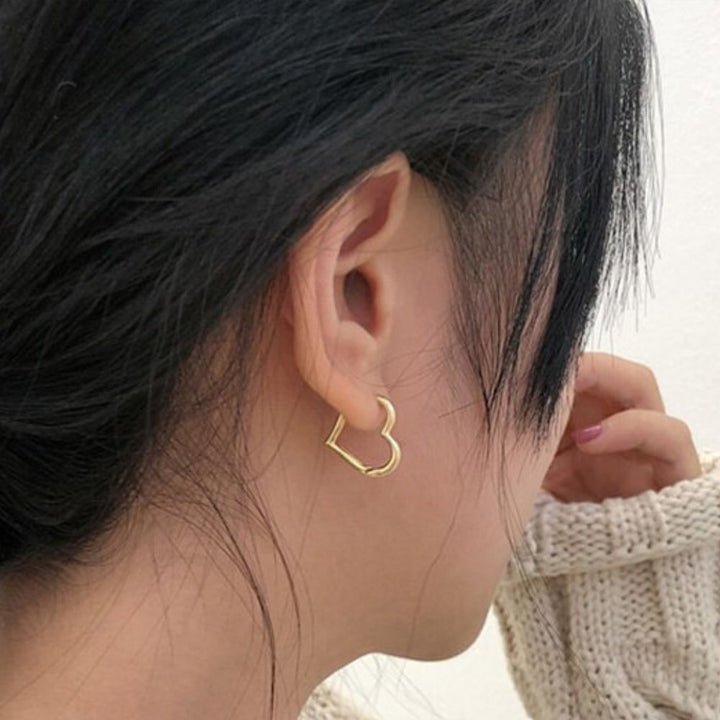 Margarethe® | HJERTE HOOP ØRERINGE (PAR)