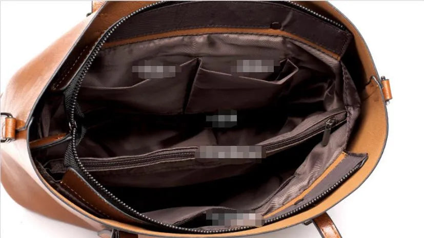 Nicole® | Vintage-Håndlavet Lædertaske med Skulderrem