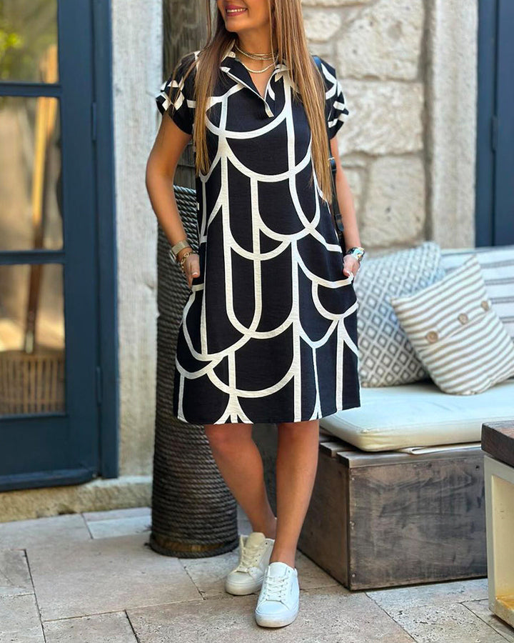 Svala® | Chic Geometrisk Blazerkjole