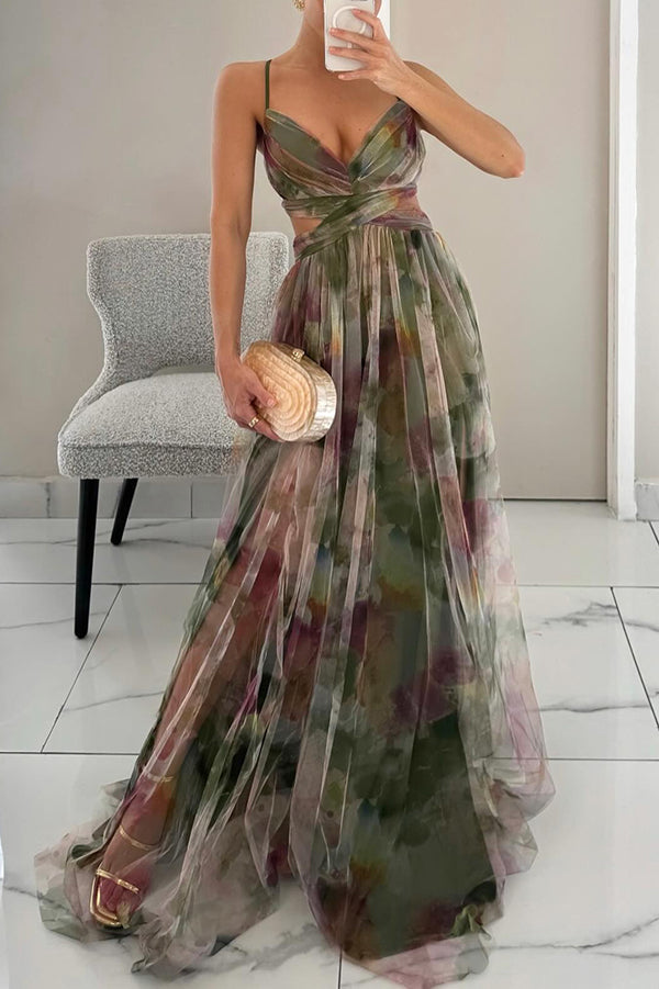 Solvi® | Fortryllende Blomsterprint Maxi Kjole