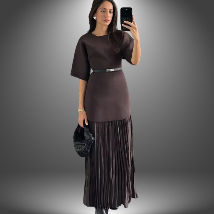 Alberte® | Plisseret Maxi Kjole
