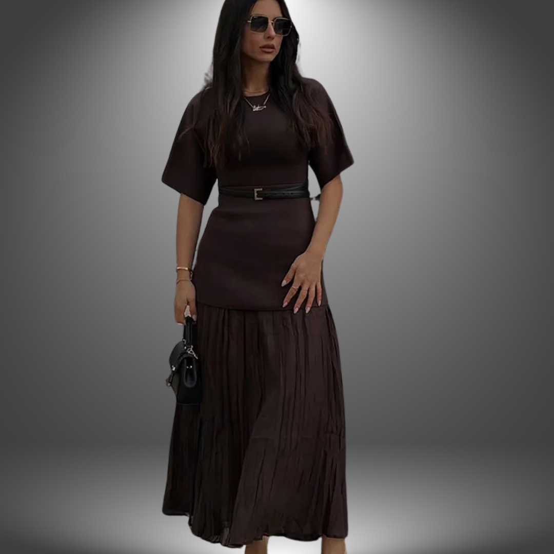 Alberte® | Plisseret Maxi Kjole