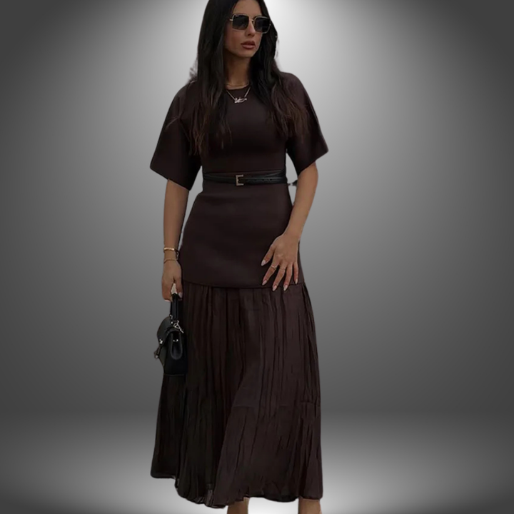 Alberte® | Plisseret Maxi Kjole
