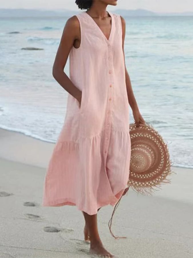 Thit® | Premium Linene Vintage Kjole