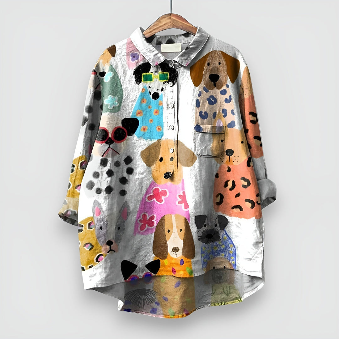 Frøya® | Damenshirt med hundetryk
