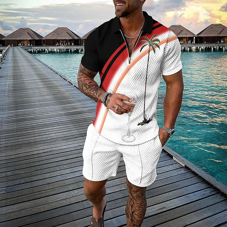 Ingolf® | Tropicana Polo T-shirt & Shorts Sæt