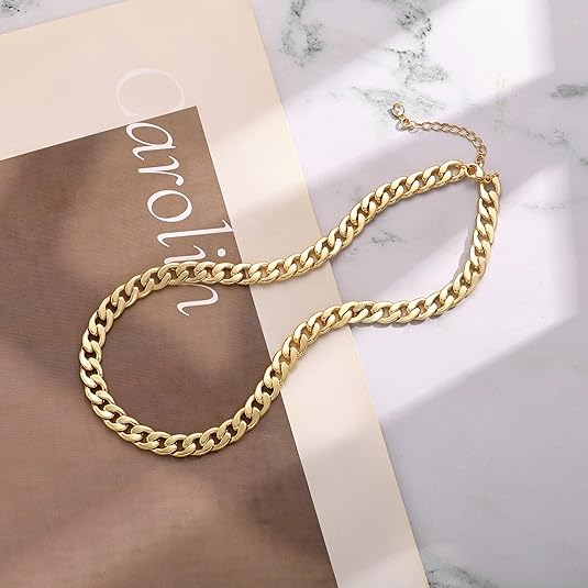 Undine® | Chunky Cuban Link Halskæde - Guld