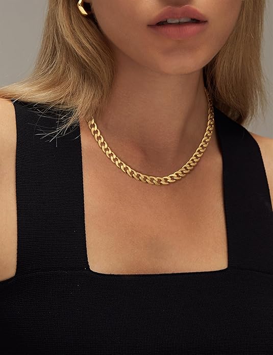 Undine® | Chunky Cuban Link Halskæde - Guld