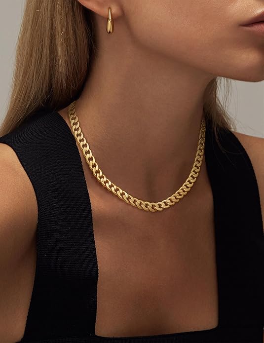 Undine® | Chunky Cuban Link Halskæde - Guld