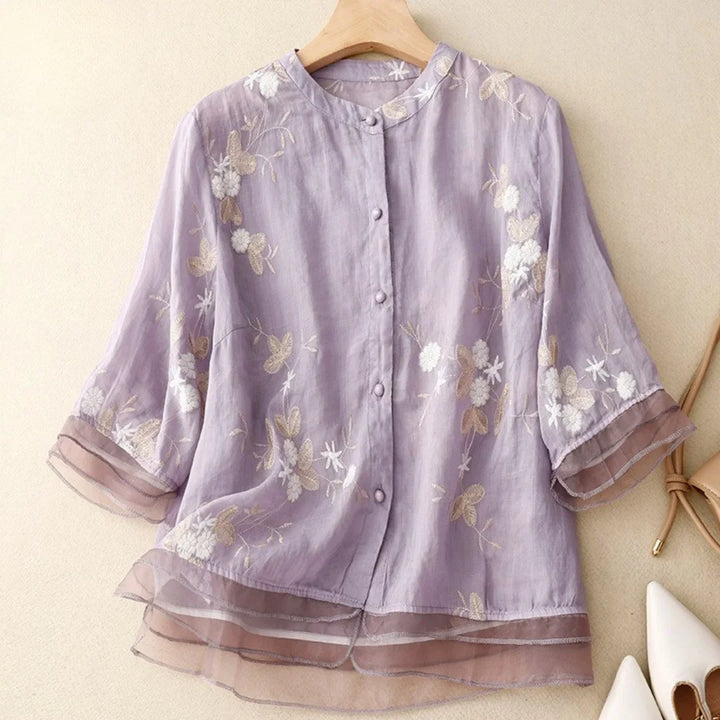 Nanna® | Broderet bluse