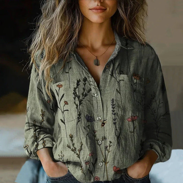 Marie® I TRYKT VINTAGE-BLUSE