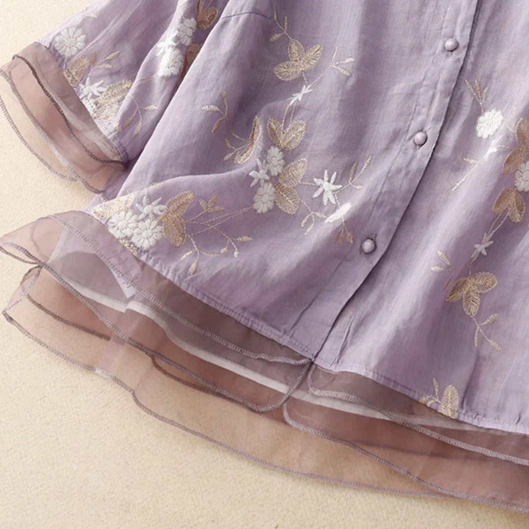 Nanna® | Broderet bluse