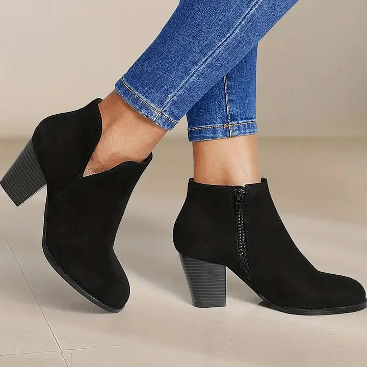 Trudi® | DAMESTIEFELETTEN MED TYK HÆL