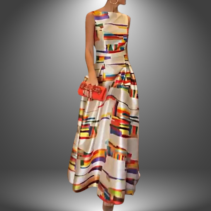 Ronja® | Fed maxikjole med geometrisk print
