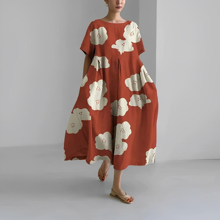 Vilda® | Boho-blomstret kjole i blød bomuld