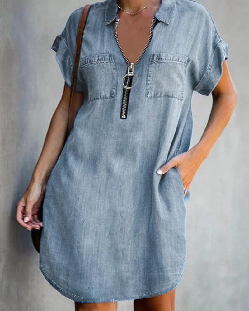 Wenche® | Blød Denim Kjole