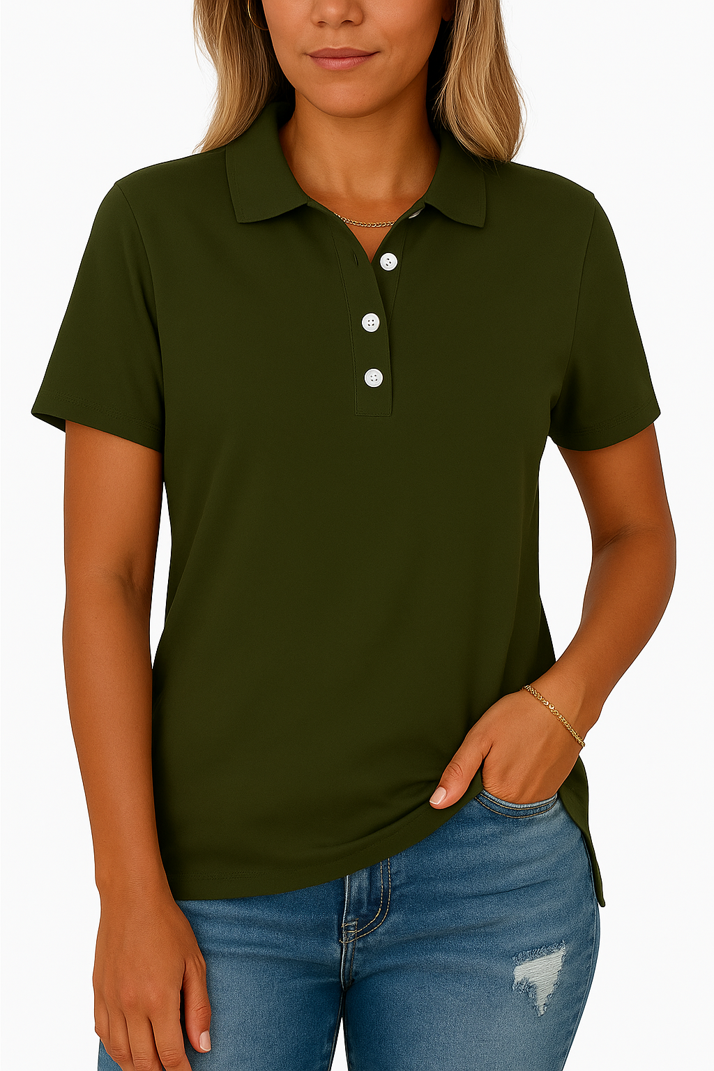 Melina® | Åndbar Polo T-shirt med Elegant Udseende