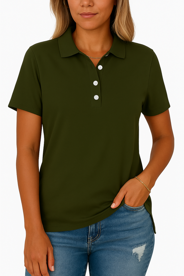 Melina® | Åndbar Polo T-shirt med Elegant Udseende