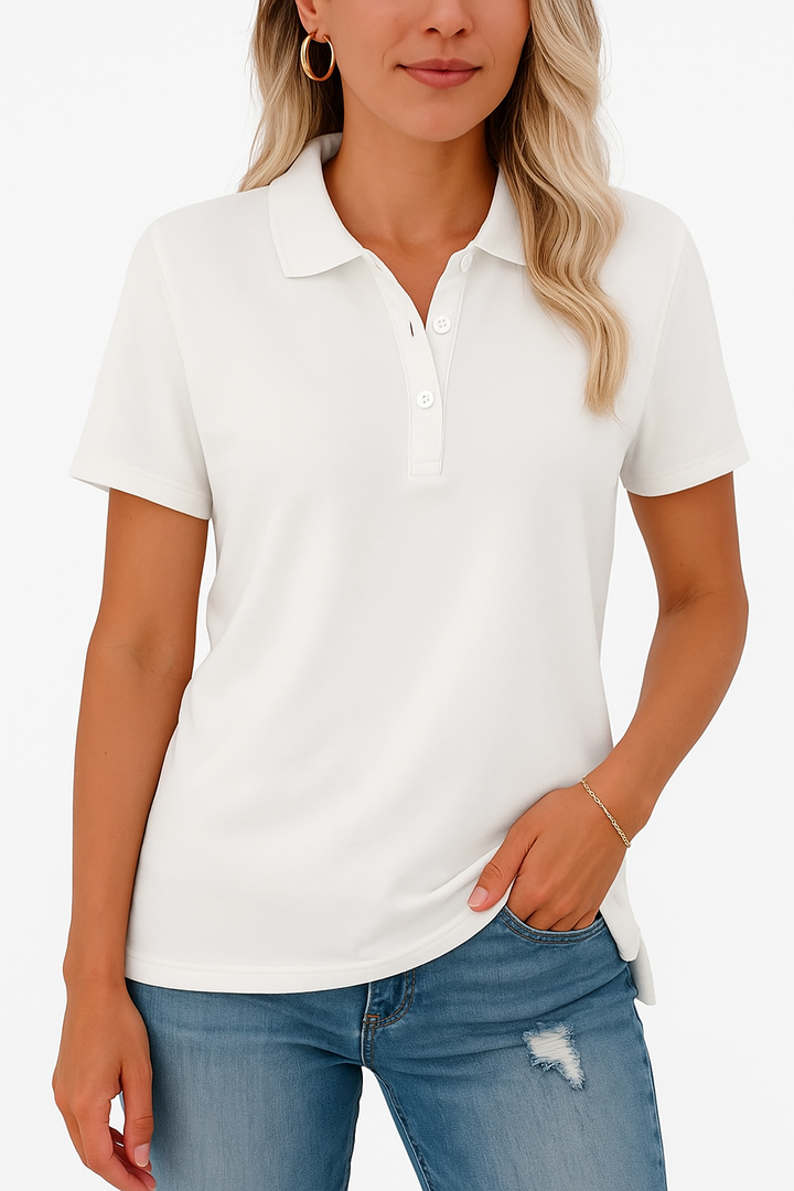 Melina® | Åndbar Polo T-shirt med Elegant Udseende