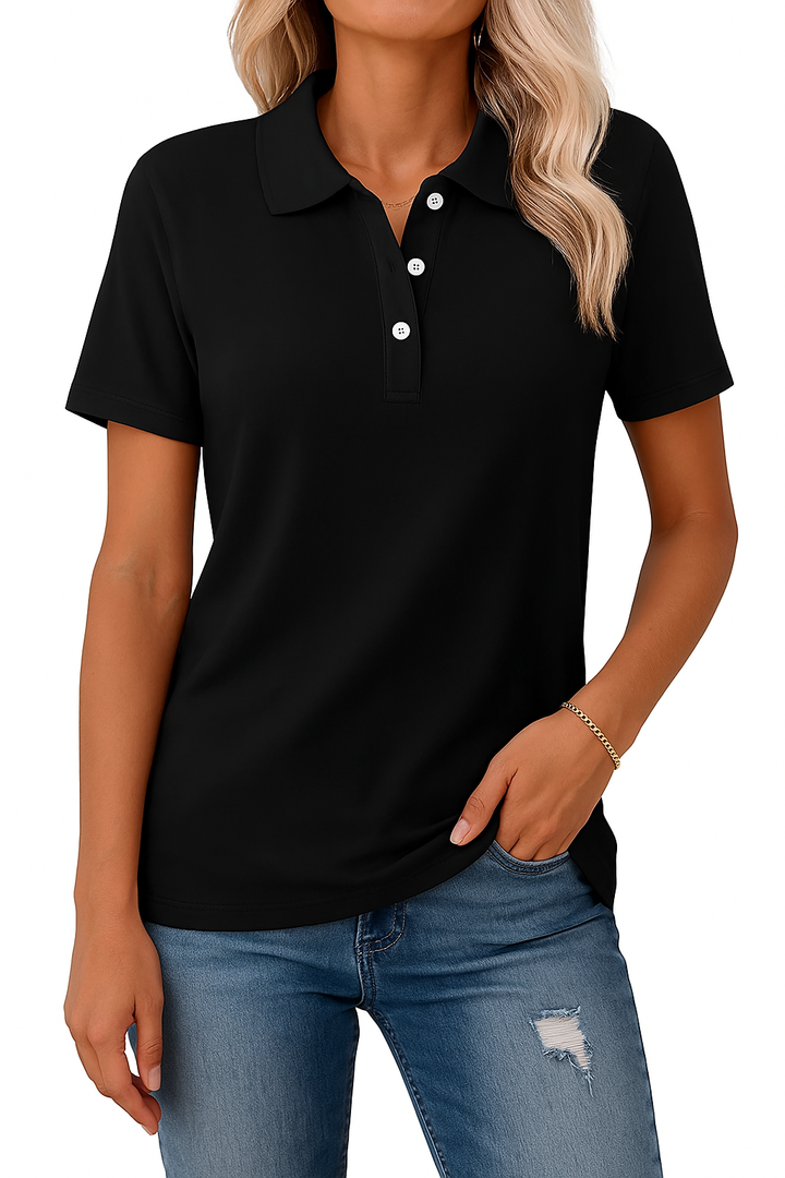 Melina® | Åndbar Polo T-shirt med Elegant Udseende