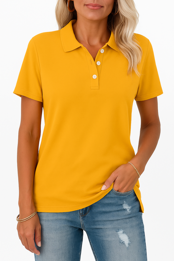 Melina® | Åndbar Polo T-shirt med Elegant Udseende