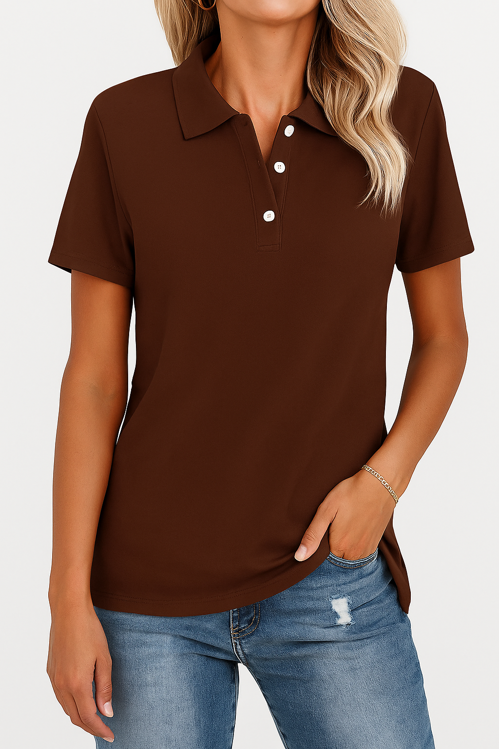 Melina® | Åndbar Polo T-shirt med Elegant Udseende