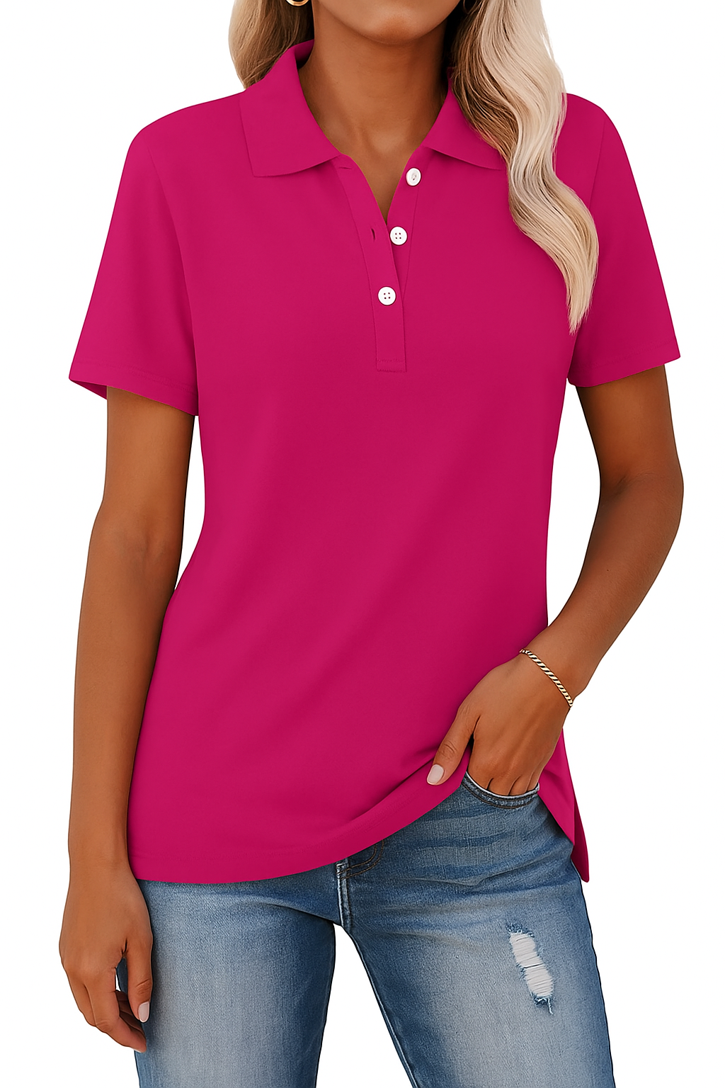 Melina® | Åndbar Polo T-shirt med Elegant Udseende