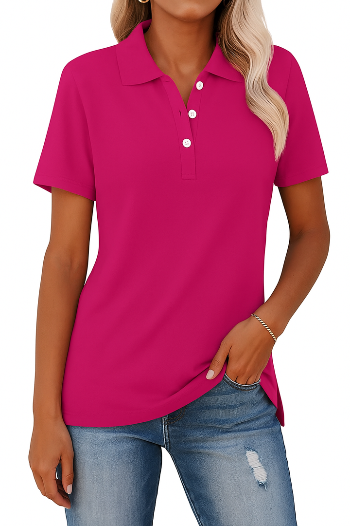 Melina® | Åndbar Polo T-shirt med Elegant Udseende