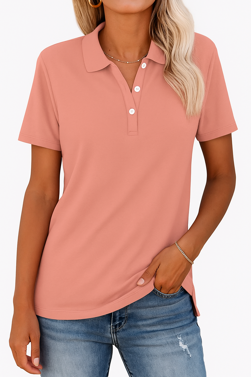 Melina® | Åndbar Polo T-shirt med Elegant Udseende
