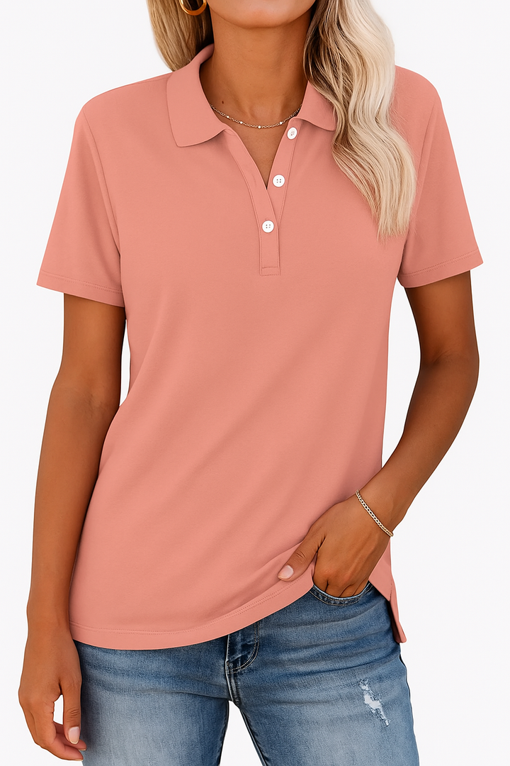 Melina® | Åndbar Polo T-shirt med Elegant Udseende