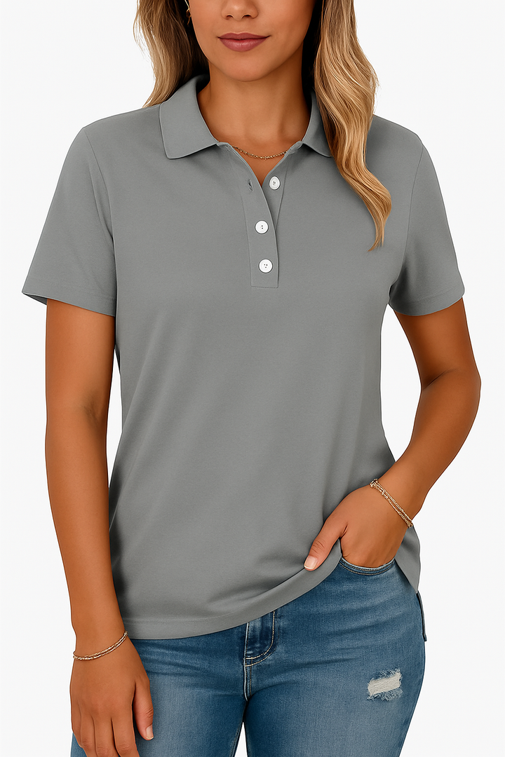 Melina® | Åndbar Polo T-shirt med Elegant Udseende
