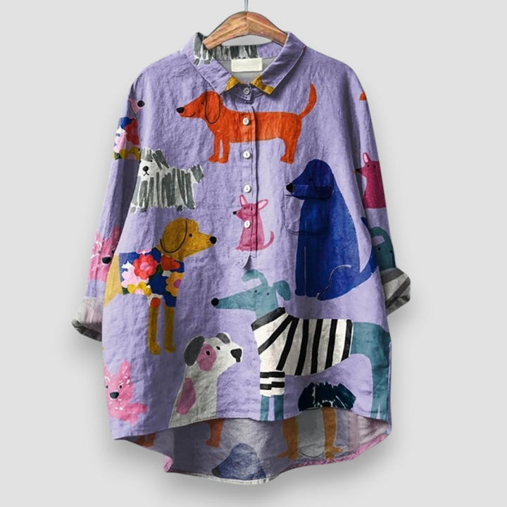 Frøya® | Damenshirt med hundetryk